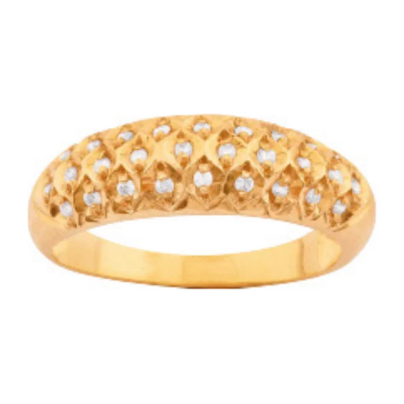 Anel Banana 28 Diamantes Ouro 18k 750